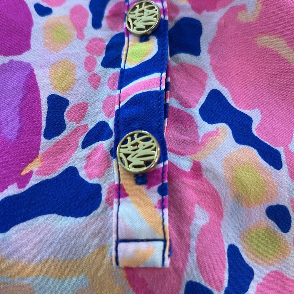 Lilly Pulitzer Colorful Silk long sleeve blouse - Picture 4 of 5